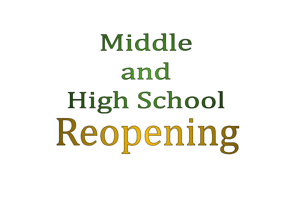 MS/HS Reopening