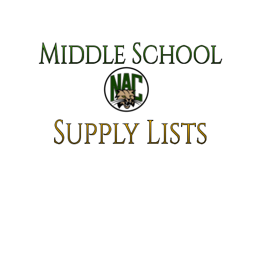 Middle School Supply Lists